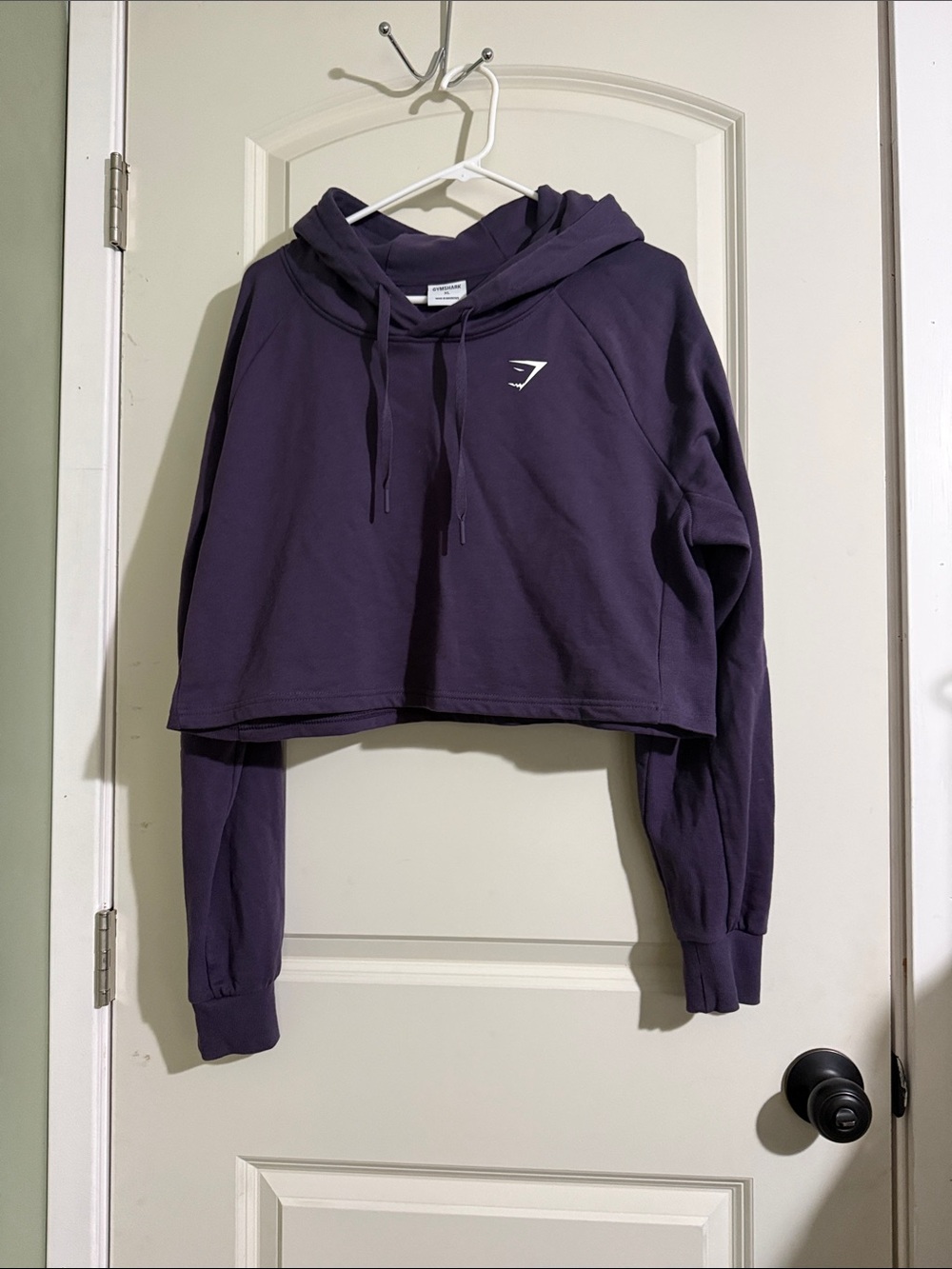 Gymshark Dark Purple Cropped Hoodie